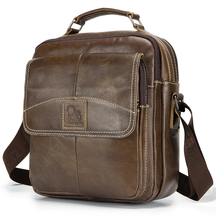 Genuine Leather Mens Shoulder Bag