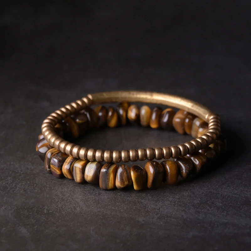 Golden Tiger Eye Tumbled Stone Bracelet