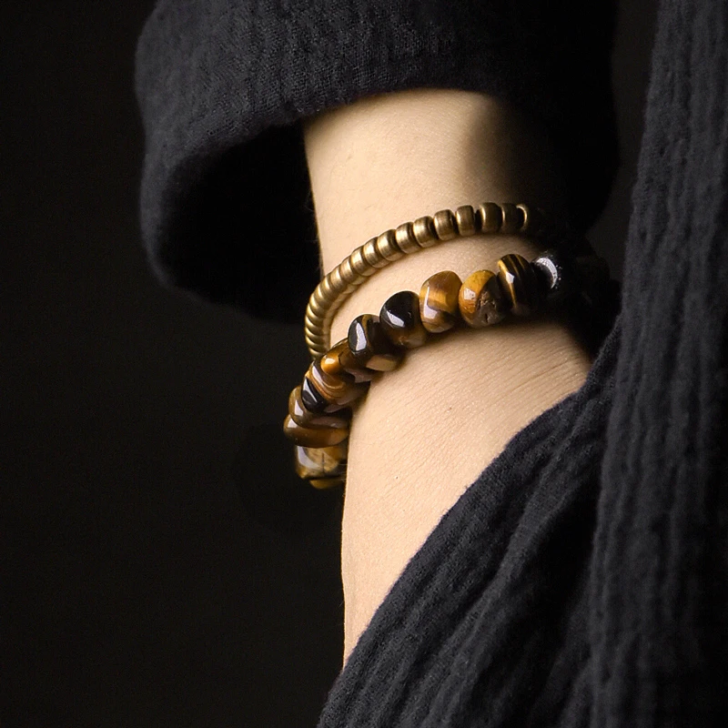 Golden Tiger Eye Tumbled Stone Bracelet