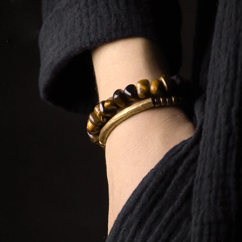 Golden Tiger Eye Tumbled Stone Bracelet