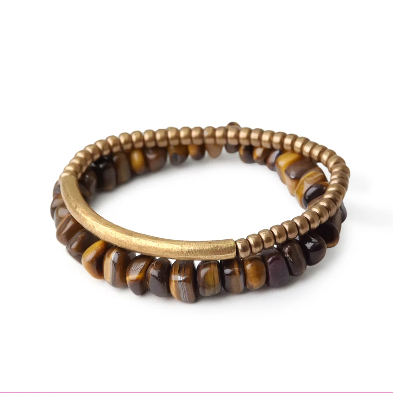Golden Tiger Eye Tumbled Stone Bracelet