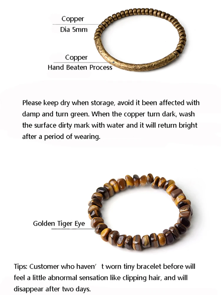 Golden Tiger Eye Tumbled Stone Bracelet