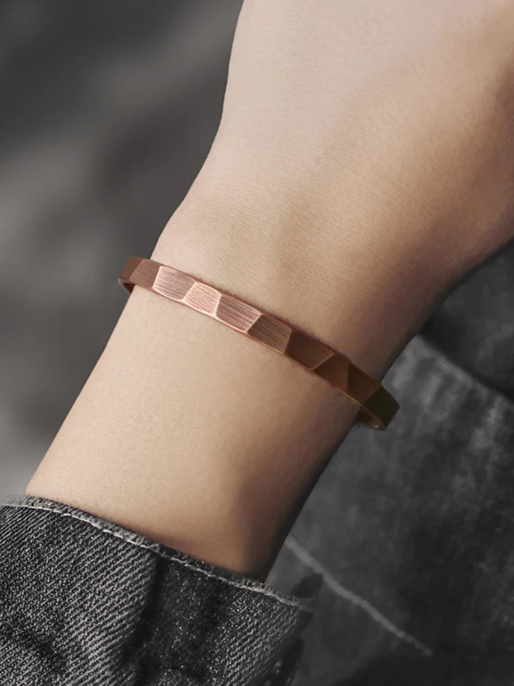 Rustic Oxidized Copper Cuff Bangle