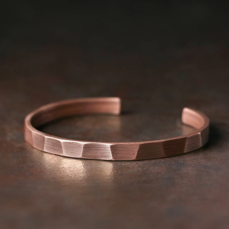 Rustic Oxidized Copper Cuff Bangle