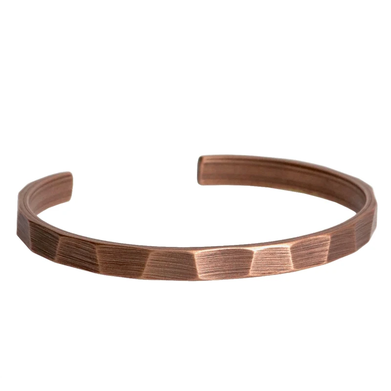 Rustic Oxidized Copper Cuff Bangle
