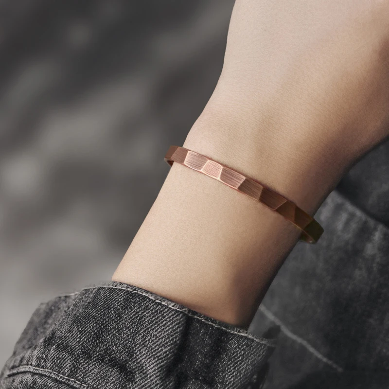 Rustic Oxidized Copper Cuff Bangle