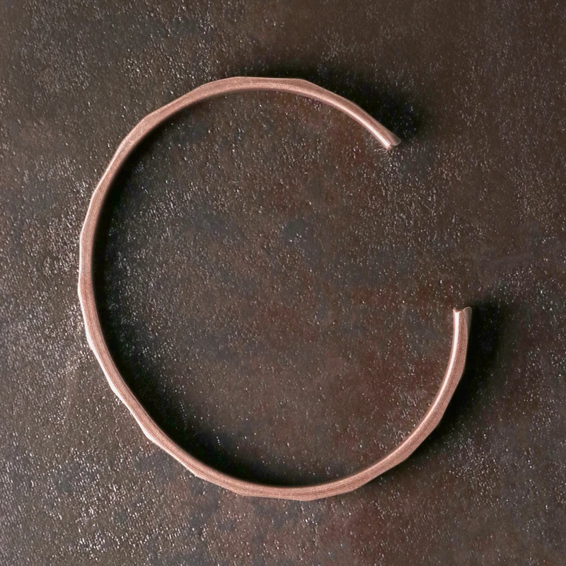 Rustic Oxidized Copper Cuff Bangle
