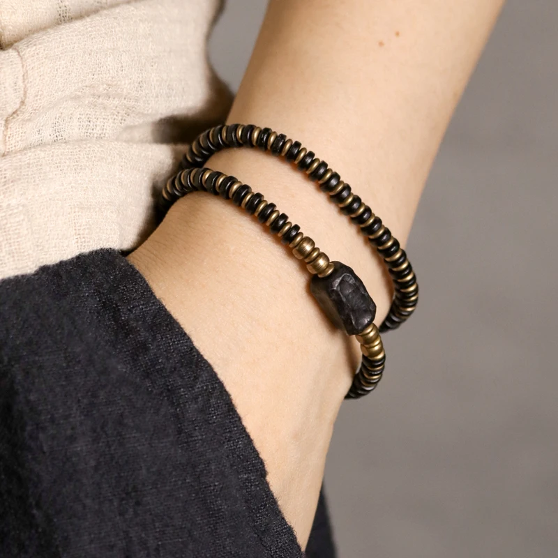 Multilayer Ebony Copper Bracelet