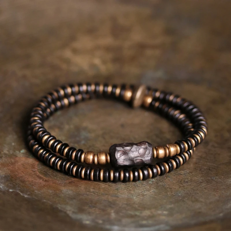 Multilayer Ebony Copper Bracelet