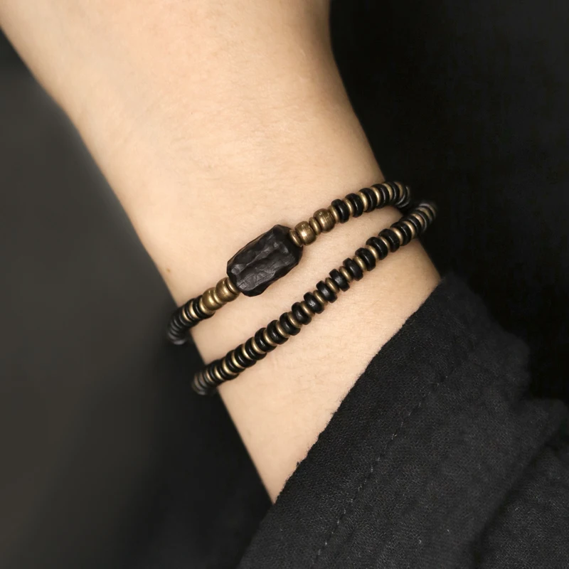 Multilayer Ebony Copper Bracelet