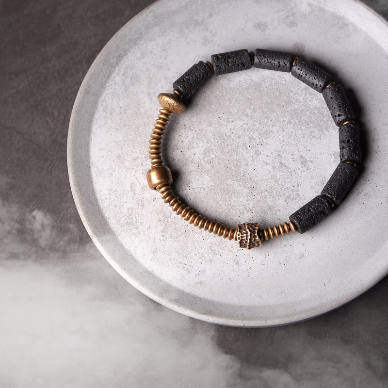 Lava Stone Diffuser Copper Beads Bracelet