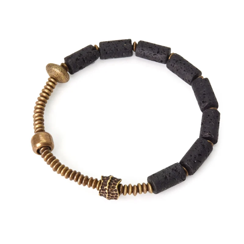 Lava Stone Diffuser Copper Beads Bracelet