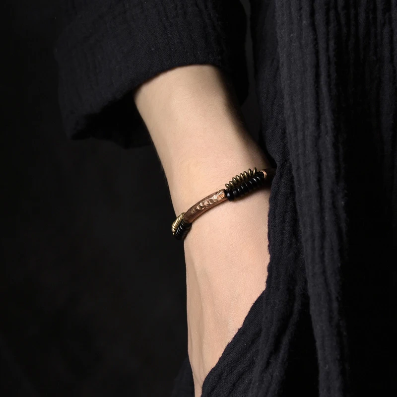 Handcrafted Antique Finish Copper Bracelet