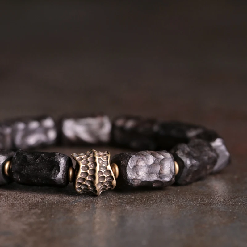Unique Retro Hand Carved Ebony Bracelets