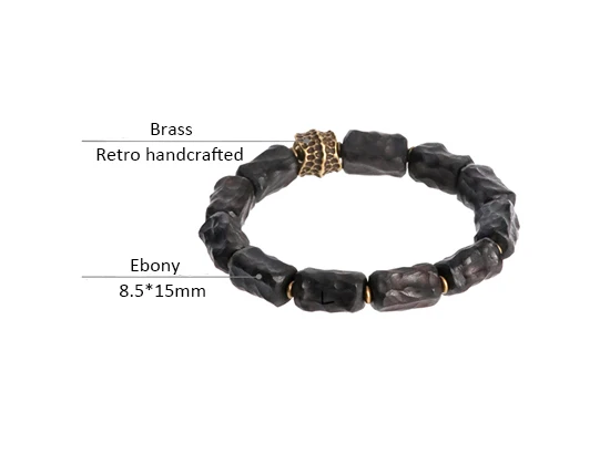 Unique Retro Hand Carved Ebony Bracelets