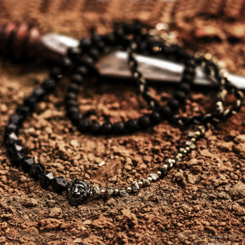 Spartan Lava Stone Braided Bracelets