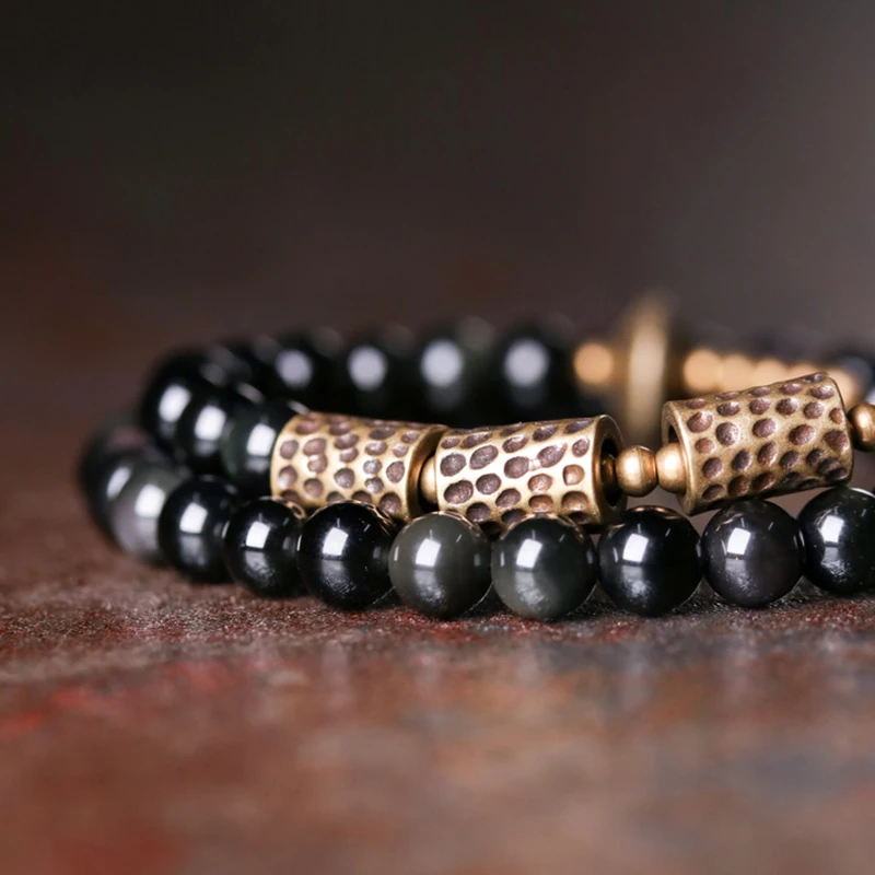 Crystal Obsidian Beads Bracelets