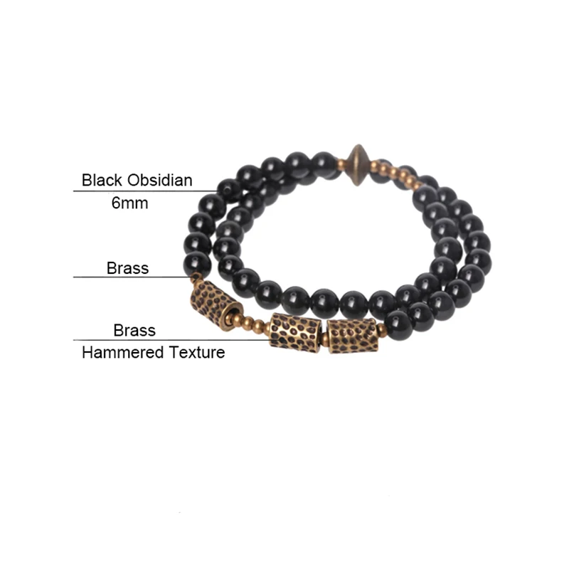 Crystal Obsidian Beads Bracelets