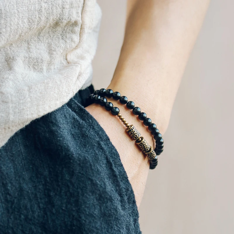 Crystal Obsidian Beads Bracelets