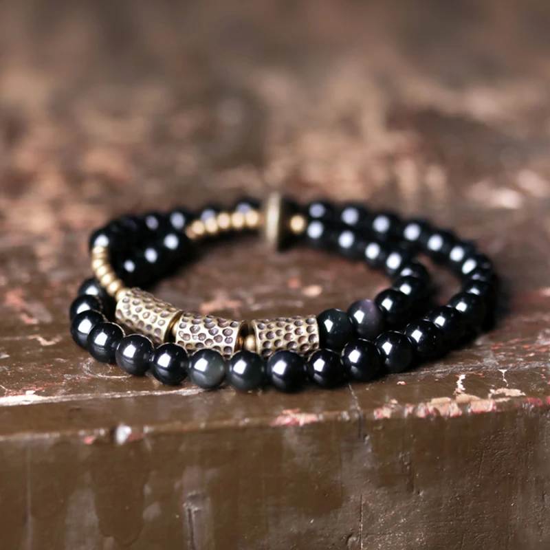 Crystal Obsidian Beads Bracelets