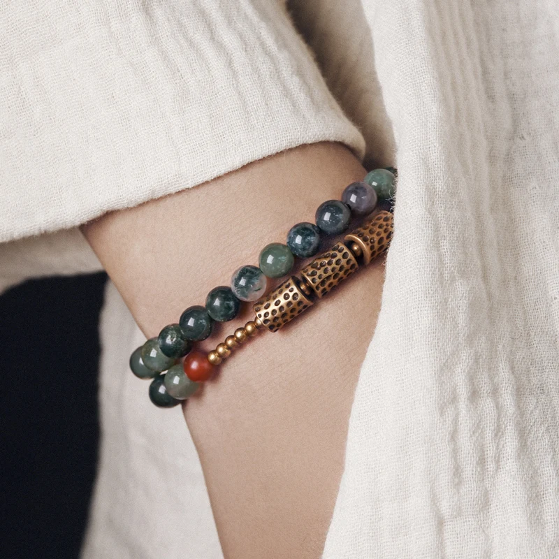 Moss Stone Ocean Grass Beads Bracelet
