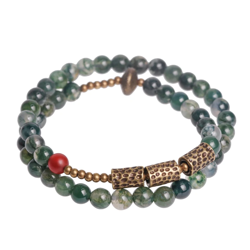 Moss Stone Ocean Grass Beads Bracelet