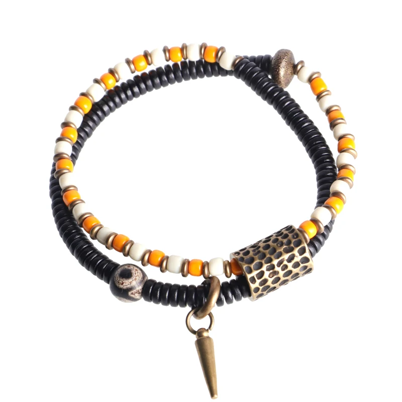 Azure Stone Beads Two-Row Stretch Bracelet