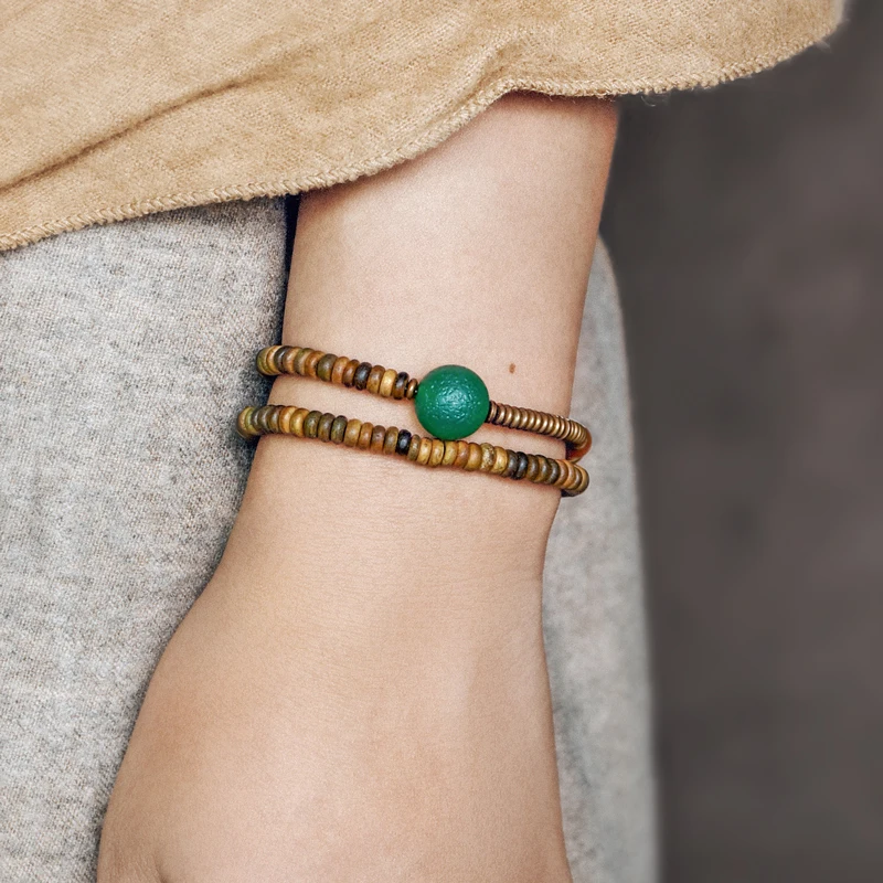 Verawood Plato Santo Green Onyx Bracelet