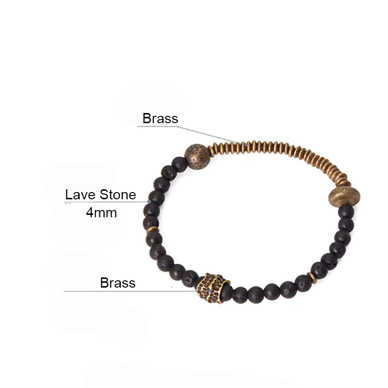 Lava Stone and Copper Essential Oil Diffuser Bracelet