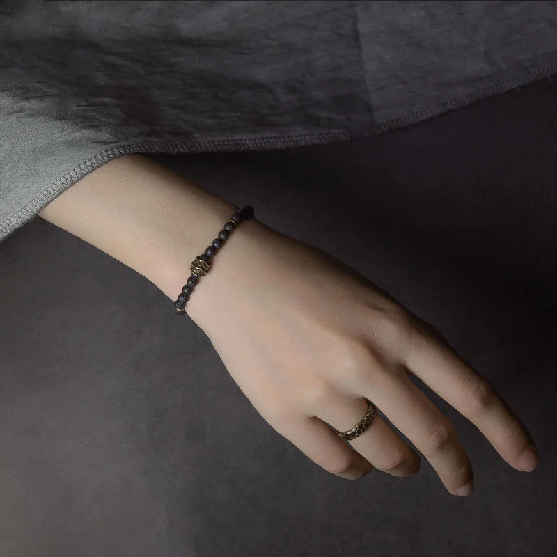 Lava Stone and Copper Essential Oil Diffuser Bracelet
