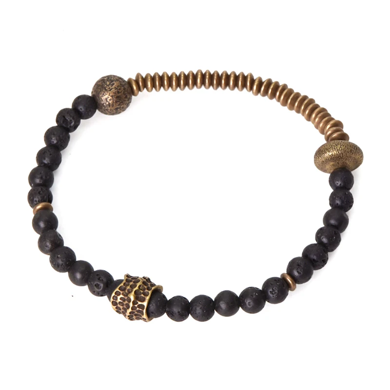 Lava Stone and Copper Essential Oil Diffuser Bracelet