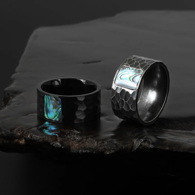 Men's Ring with Inlaid Abalone Shell