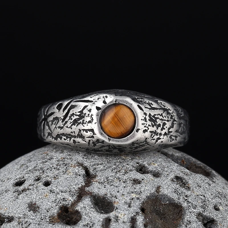 Antique Designer Tiger Stone Ring