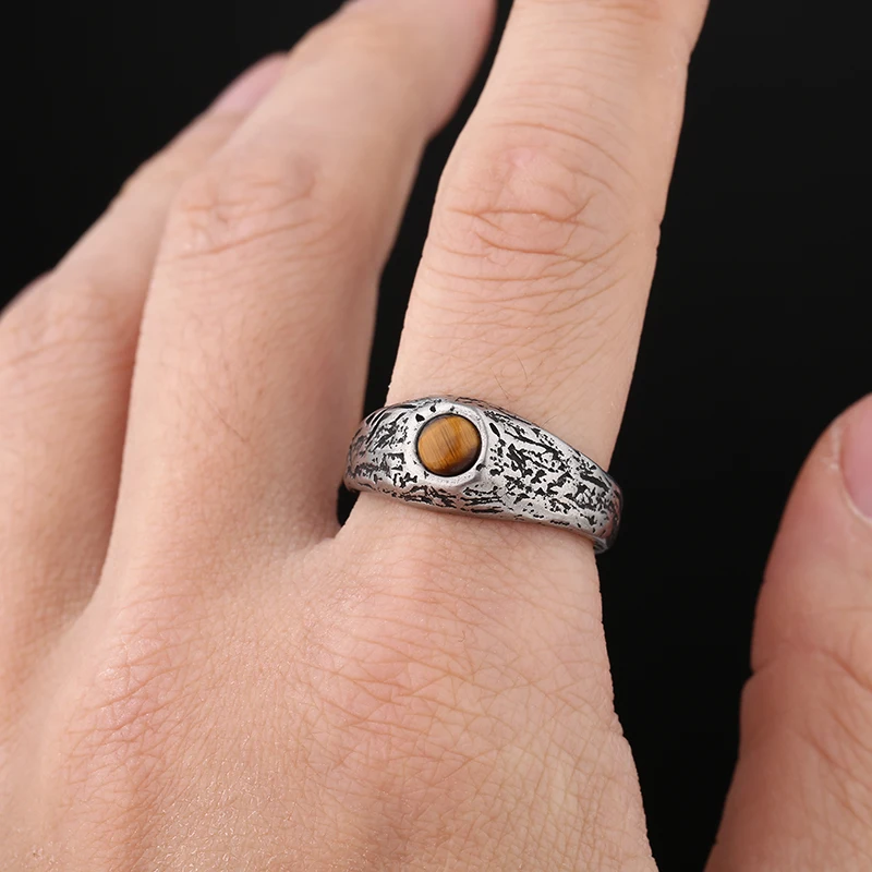 Antique Designer Tiger Stone Ring