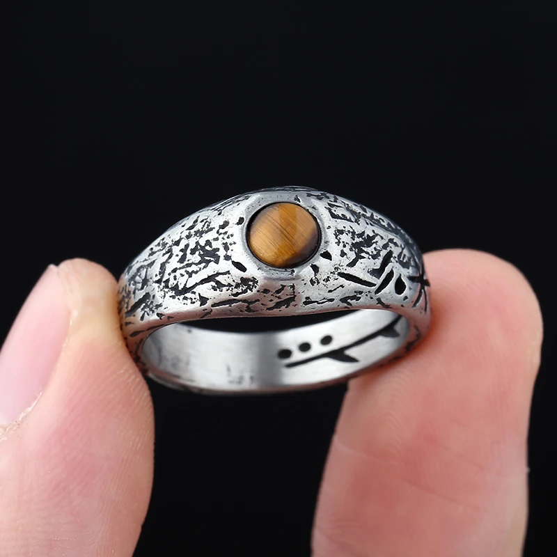 Antique Designer Tiger Stone Ring