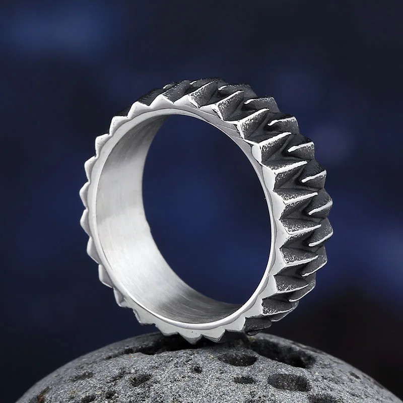 2024 Stainless Steel Unique Gear Ring