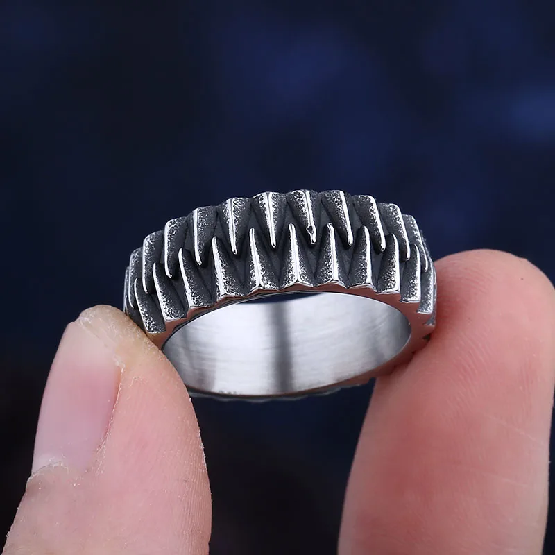 2024 Stainless Steel Unique Gear Ring