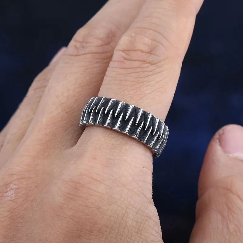 2024 Stainless Steel Unique Gear Ring
