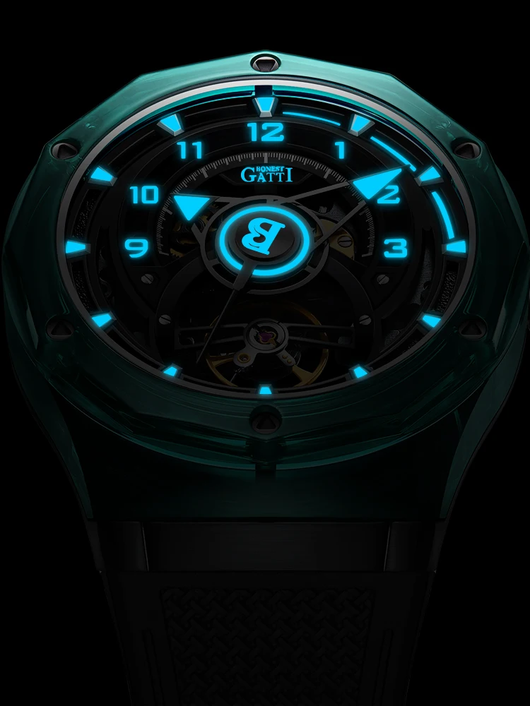 BONEST GATTI Skeleton Dial Watch