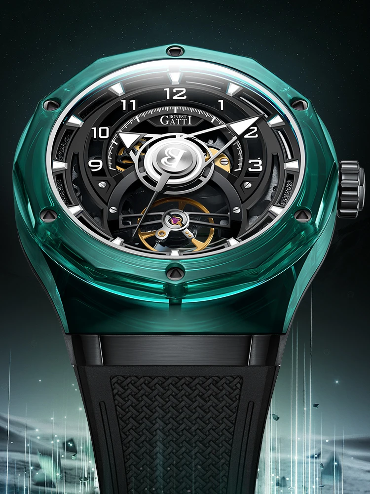 BONEST GATTI Skeleton Dial Watch