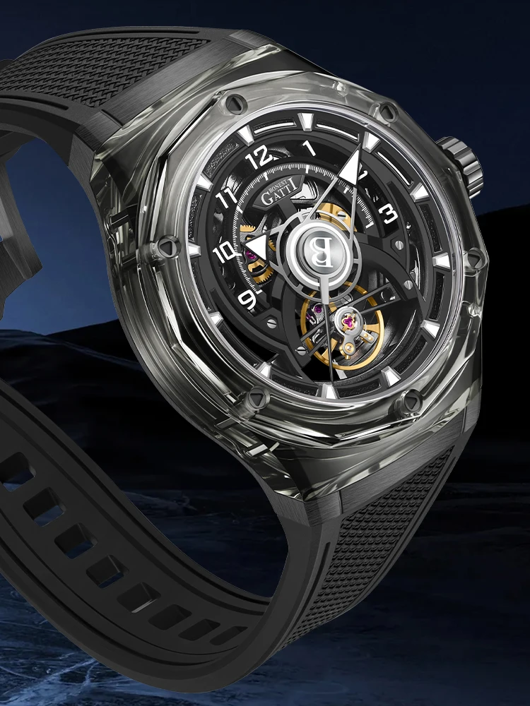 BONEST GATTI Skeleton Dial Watch