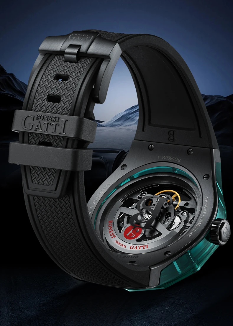 BONEST GATTI Skeleton Dial Watch