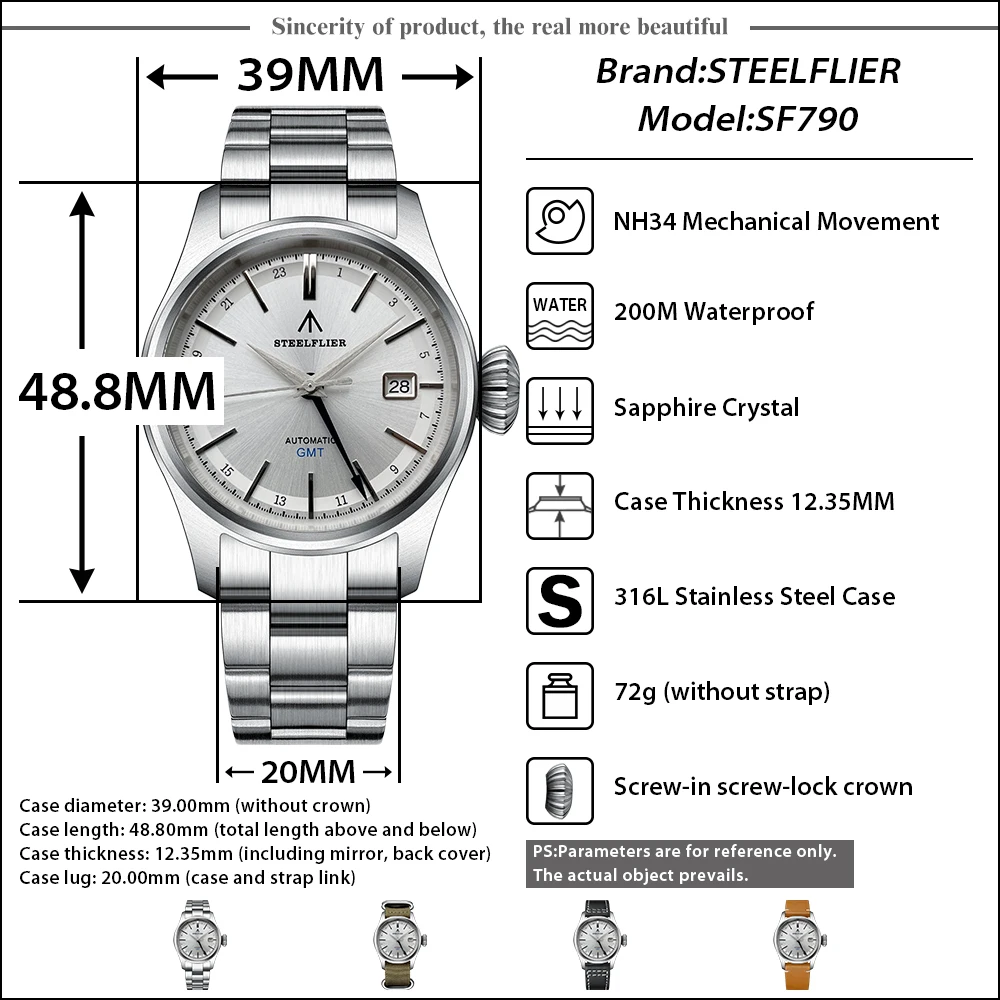 STEELFLIER SF790 Luxury GMT Watch