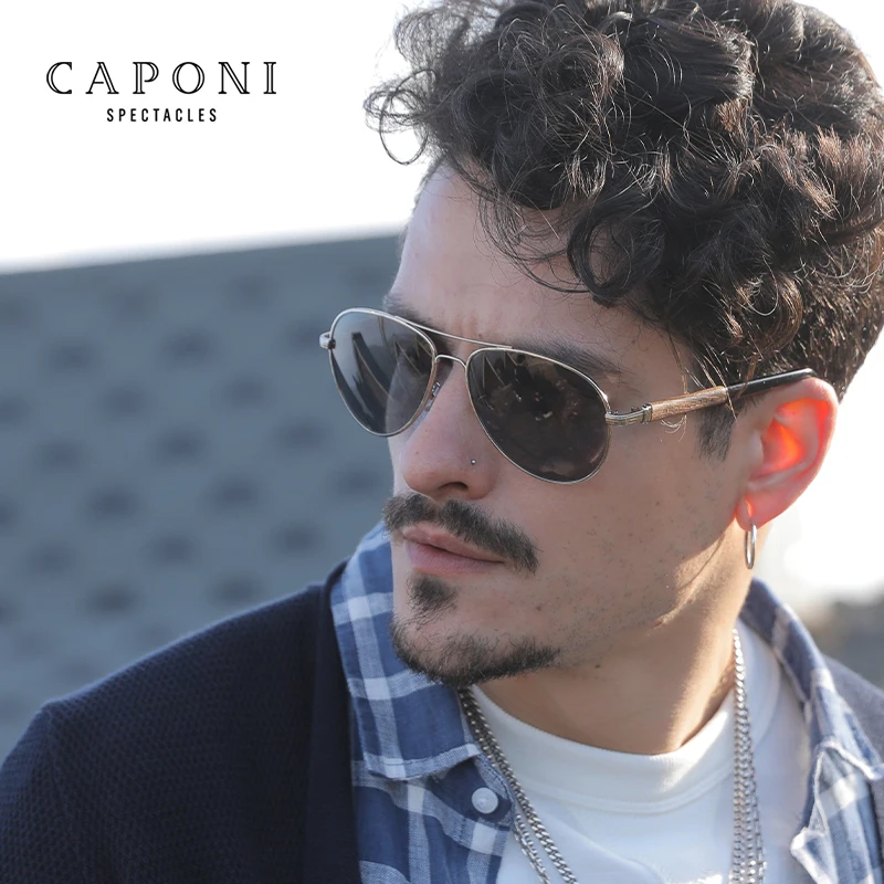 CAPONI Antiglare Aviator Sunglasses
