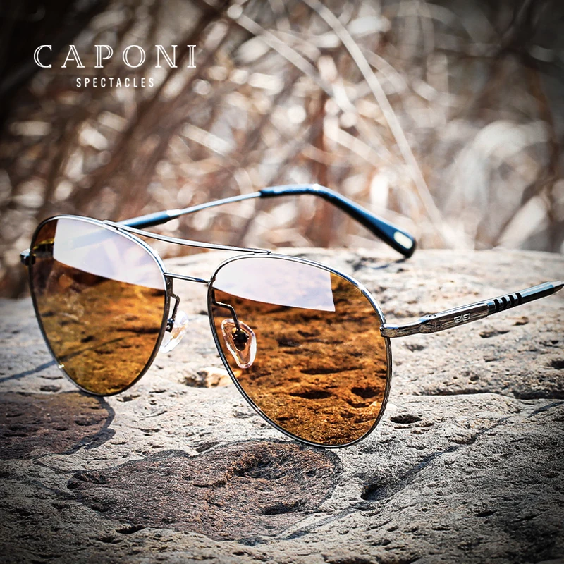 CAPONI Night Vision Sunglasses - Intelligent Color Change Lenses