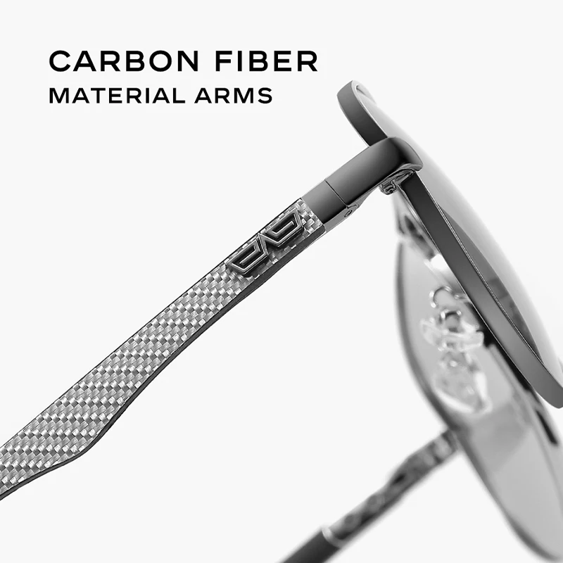 CAPONI Pilot Sunglasses with Carbon Arms