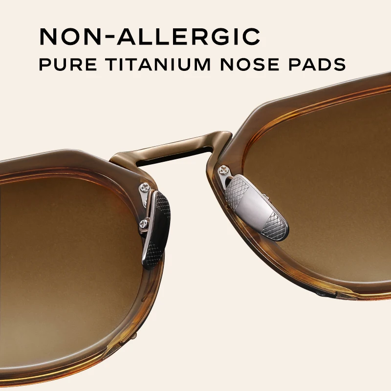 CAPONI Acetate Titanium Men’s Sunglasses