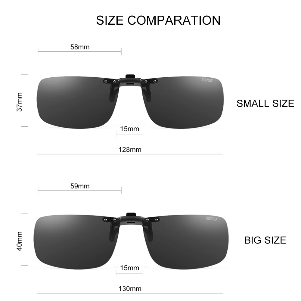 CAPONI Polarized Clip-On Sunglasses