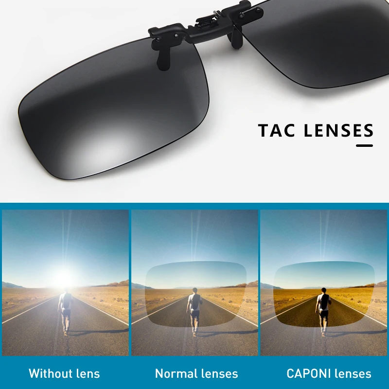 CAPONI Polarized Clip-On Sunglasses