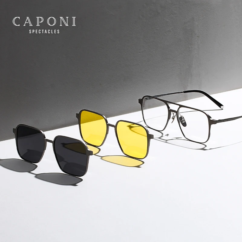 CAPONI JF7038 3-In-1 Magnetic Glasses